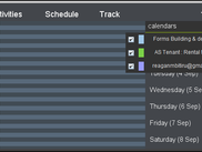 Schedule page